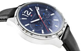 Buy Shop Tommy Hilfiger Gavin Blue Dial Blue Leather Strap Watch for Men - 1791468 USA Online