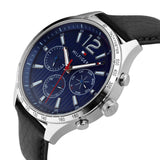 Buy Shop Tommy Hilfiger Gavin Blue Dial Blue Leather Strap Watch for Men - 1791468 USA Online