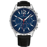 Buy Shop Tommy Hilfiger Gavin Blue Dial Blue Leather Strap Watch for Men - 1791468 USA Online