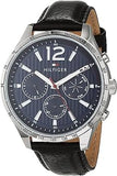 Buy Shop Tommy Hilfiger Gavin Blue Dial Blue Leather Strap Watch for Men - 1791468 USA Online
