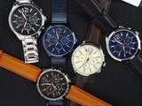 Buy Shop Tommy Hilfiger Gavin Chronograph Blue Dial Blue Mesh Bracelet Watch for Men - 1791471 USA Online