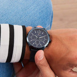 Buy Shop Tommy Hilfiger Gavin Chronograph Blue Dial Blue Mesh Bracelet Watch for Men - 1791471 USA Online