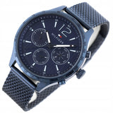 Buy Shop Tommy Hilfiger Gavin Chronograph Blue Dial Blue Mesh Bracelet Watch for Men - 1791471 USA Online