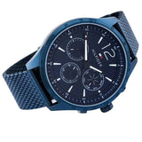 Buy Shop Tommy Hilfiger Gavin Chronograph Blue Dial Blue Mesh Bracelet Watch for Men - 1791471 USA Online