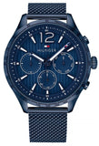 Buy Shop Tommy Hilfiger Gavin Chronograph Blue Dial Blue Mesh Bracelet Watch for Men - 1791471 USA Online