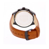 Buy Shop Tommy Hilfiger Gavin Chronograph Quartz Black Dial Brown Leather Strap Watch for Men - 1791470 USA Online