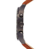 Buy Shop Tommy Hilfiger Gavin Chronograph Quartz Black Dial Brown Leather Strap Watch for Men - 1791470 USA Online