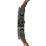 Buy Shop Tommy Hilfiger Gavin Chronograph Quartz Black Dial Brown Leather Strap Watch for Men - 1791470 USA Online