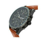 Buy Shop Tommy Hilfiger Gavin Chronograph Quartz Black Dial Brown Leather Strap Watch for Men - 1791470 USA Online