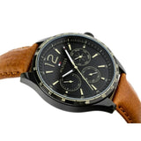 Buy Shop Tommy Hilfiger Gavin Chronograph Quartz Black Dial Brown Leather Strap Watch for Men - 1791470 USA Online