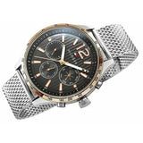 Buy Shop Tommy Hilfiger Gavin Chronograph Quartz Grey Dial Silver Mesh Bracelet Watch for Men - 1791466 USA Online
