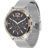 Buy Shop Tommy Hilfiger Gavin Chronograph Quartz Grey Dial Silver Mesh Bracelet Watch for Men - 1791466 USA Online