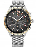 Buy Shop Tommy Hilfiger Gavin Chronograph Quartz Grey Dial Silver Mesh Bracelet Watch for Men - 1791466 USA Online