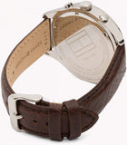 Buy Shop Tommy Hilfiger Gavin Chronograph White Dial Brown Leather Strap Watch for Men - 1791467 USA Online