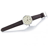 Buy Shop Tommy Hilfiger Gavin Chronograph White Dial Brown Leather Strap Watch for Men - 1791467 USA Online