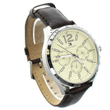 Buy Shop Tommy Hilfiger Gavin Chronograph White Dial Brown Leather Strap Watch for Men - 1791467 USA Online