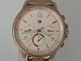 Buy Shop Tommy Hilfiger Harper Chronograph Quartz Rose Gold Dial Rose Gold Steel Strap Watch For Women - 1782224 USA Online