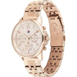Buy Shop Tommy Hilfiger Harper Chronograph Quartz Rose Gold Dial Rose Gold Steel Strap Watch For Women - 1782224 USA Online