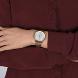 Buy Shop Tommy Hilfiger Harper Chronograph White Dial Gold Steel Strap Watch For Women - 1782223 USA Online