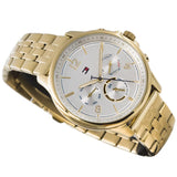 Buy Shop Tommy Hilfiger Harper Chronograph White Dial Gold Steel Strap Watch For Women - 1782223 USA Online