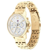 Buy Shop Tommy Hilfiger Harper Chronograph White Dial Gold Steel Strap Watch For Women - 1782223 USA Online
