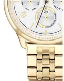 Buy Shop Tommy Hilfiger Harper Chronograph White Dial Gold Steel Strap Watch For Women - 1782223 USA Online