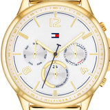 Buy Shop Tommy Hilfiger Harper Chronograph White Dial Gold Steel Strap Watch For Women - 1782223 USA Online