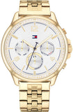 Buy Shop Tommy Hilfiger Harper Chronograph White Dial Gold Steel Strap Watch For Women - 1782223 USA Online