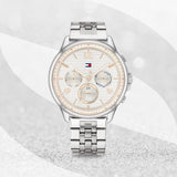 Buy Shop Tommy Hilfiger Harper Chronograph White Dial Silver Steel Strap Watch For Women - 1782222 USA Online