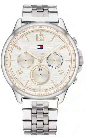 Buy Shop Tommy Hilfiger Harper Chronograph White Dial Silver Steel Strap Watch For Women - 1782222 USA Online
