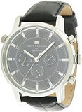 Buy Shop Tommy Hilfiger Harrison Chronograph Black Dial Black Leather Strap Watch for Men - 1790875 USA Online