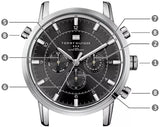 Buy Shop Tommy Hilfiger Harrison Chronograph Black Dial Black Leather Strap Watch for Men - 1790875 USA Online