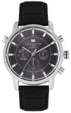 Buy Shop Tommy Hilfiger Harrison Chronograph Black Dial Black Leather Strap Watch for Men - 1790875 USA Online