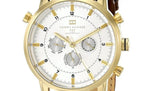 Buy Shop Tommy Hilfiger Harrison White Dial Brown Leather Strap Watch for Men - 1790874 USA Online