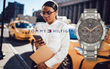 Buy Shop Tommy Hilfiger Haven Chronograph Quartz Grey Dial Grey Steel Strap Watch For Women - 1782196 USA Online
