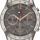 Buy Shop Tommy Hilfiger Haven Chronograph Quartz Grey Dial Grey Steel Strap Watch For Women - 1782196 USA Online