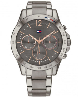 Buy Shop Tommy Hilfiger Haven Chronograph Quartz Grey Dial Grey Steel Strap Watch For Women - 1782196 USA Online