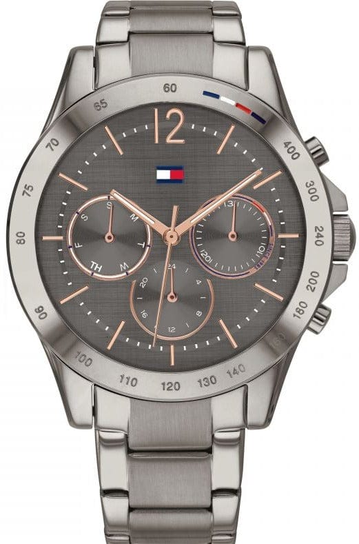 Buy Shop Tommy Hilfiger Haven Chronograph Quartz Grey Dial Grey Steel Strap Watch For Women - 1782196 USA Online
