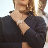 Buy Shop Tommy Hilfiger Haven Chronograph Rose Gold Dial Rose Gold Steel Strap Watch For Women - 1782197 USA Online