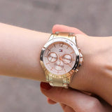 Buy Shop Tommy Hilfiger Haven Chronograph Rose Gold Dial Rose Gold Steel Strap Watch For Women - 1782197 USA Online