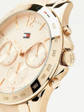 Buy Shop Tommy Hilfiger Haven Chronograph Rose Gold Dial Rose Gold Steel Strap Watch For Women - 1782197 USA Online