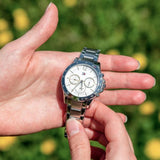 Buy Shop Tommy Hilfiger Haven Multifunction Chronograph White Dial Silver Steel Strap Watch For Women - 1782194 USA Online