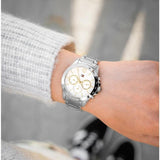 Buy Shop Tommy Hilfiger Haven Multifunction Chronograph White Dial Silver Steel Strap Watch For Women - 1782194 USA Online
