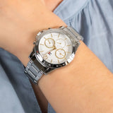 Buy Shop Tommy Hilfiger Haven Multifunction Chronograph White Dial Silver Steel Strap Watch For Women - 1782194 USA Online