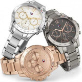 Buy Shop Tommy Hilfiger Haven Multifunction Chronograph White Dial Silver Steel Strap Watch For Women - 1782194 USA Online