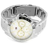Buy Shop Tommy Hilfiger Haven Multifunction Chronograph White Dial Silver Steel Strap Watch For Women - 1782194 USA Online