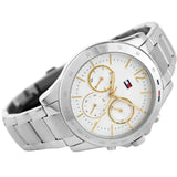 Buy Shop Tommy Hilfiger Haven Multifunction Chronograph White Dial Silver Steel Strap Watch For Women - 1782194 USA Online