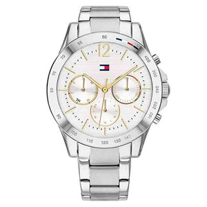Buy Shop Tommy Hilfiger Haven Multifunction Chronograph White Dial Silver Steel Strap Watch For Women - 1782194 USA Online