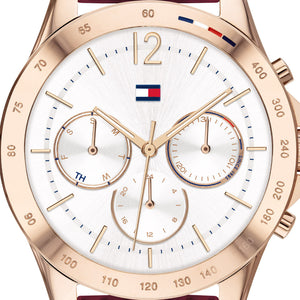 Buy Shop Tommy Hilfiger Haven Quartz White Dial Red Rubber Strap Watch For Women - 1782200 USA Online