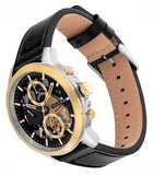 Buy Shop Tommy Hilfiger Henry Chronograph Black Dial Black Leather Strap Watch For Men - 1710474 USA Online